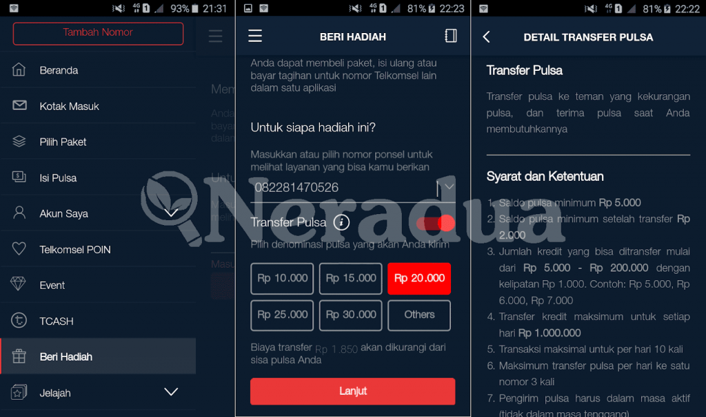 Cara transfer pulsa telkomsel