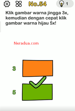 Klik Gambar Warna Jingga 3x Kemudian Dengan Cepat Klik Gambar Warna Hijau 5x!