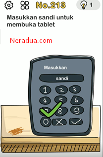 Masukkan sandi untuk membuka tablet