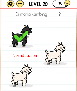 kunci jawaban brain test level 20 Dimana kambing hitam?