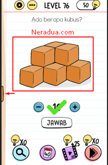 Ada Berapa Kubus? Brain Test Level 76