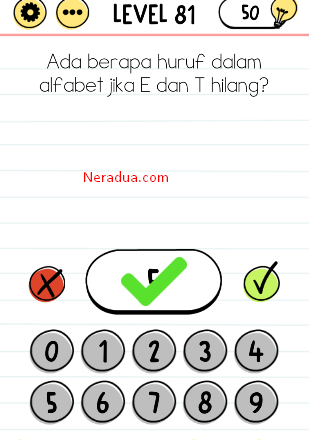 Ada Berapa Huruf Dalam Alfabet Jika E Dan Hilang? Brain Test Level 81