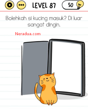 Bolehkah Si Kucing Masuk? Di Luar Sangat Dingin Brain Test Level 87