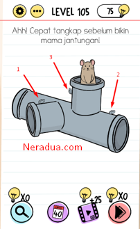 Ahh! Cepat Tangkap Sebelum Bikin Mama Jantungan! Brain Test Level 105