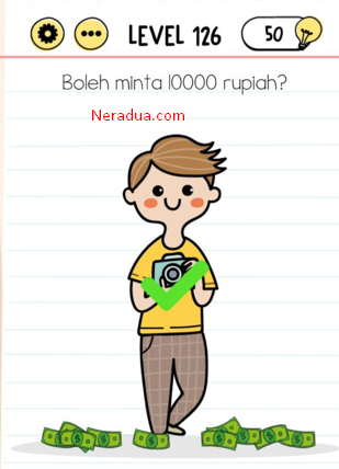 Boleh Minta 10000 Rupiah? Brain Test Level 126