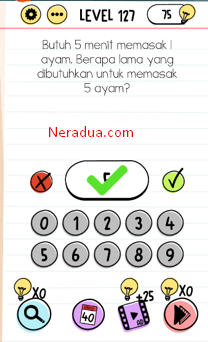 Butuh 5 Menit Memasak 1 Ayam. Berapa Lama Yang Dibutuhkan Untuk Memasak 5 Ayam? Brain Test Level 127