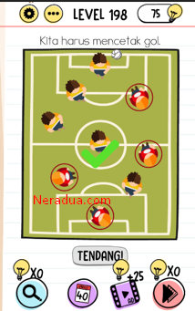 Kita Harus Mencetak Gol Brain Test Level 198